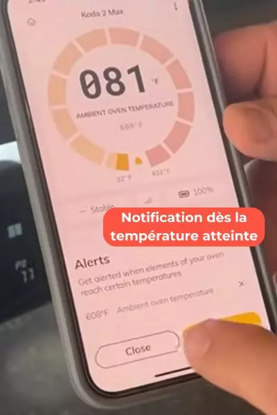 Notification de température en bluetooth