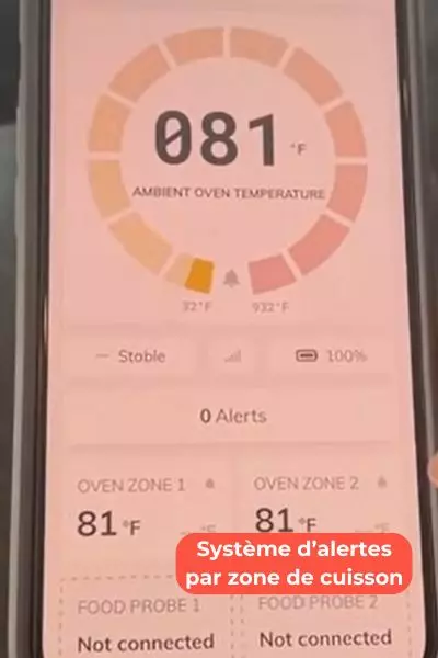 Application Ooni Connect avec son système d'alertes